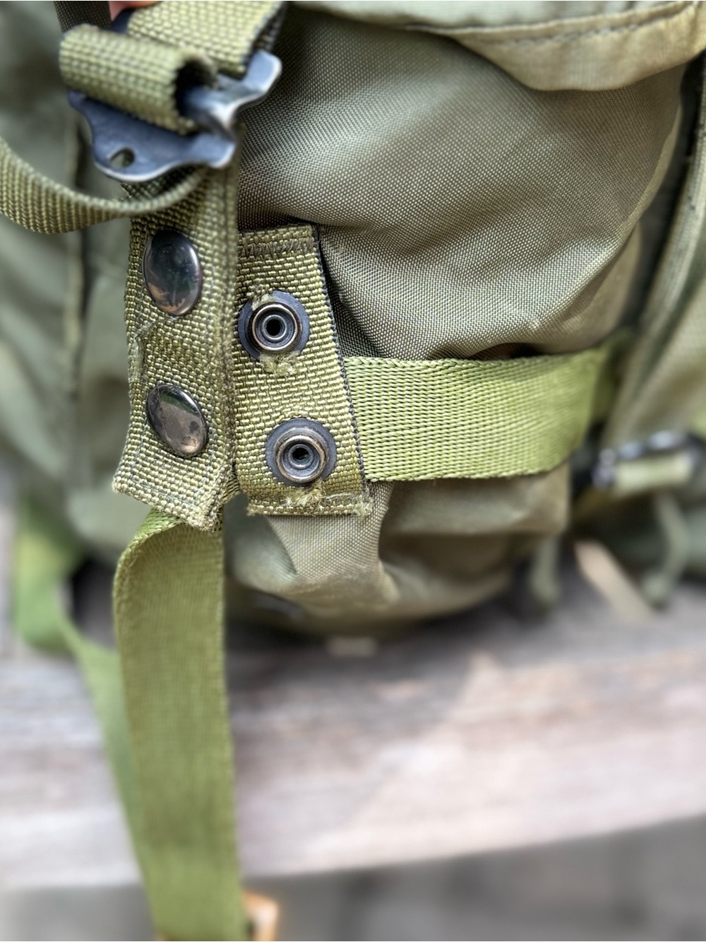 Vintage USGI Large ALICE Pack OD Green Cargo Field Rucksack Backpack (w/o Frame) - Picture 9 of 15